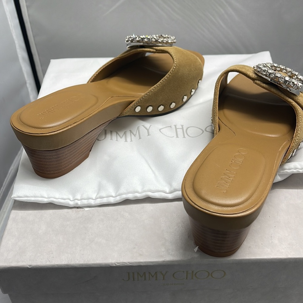 Brand new never worn Jimmy Choo ANISE 95 Gold Liquid Metal Sandal QUI/010 Size36 - Picture 5 of 15